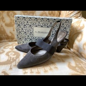 Grey Suede Sling Backs - image 1